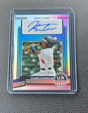2023 Panini Stars & Stripes USA Kendall George Rookie Foil Auto 074/100 Dodgers