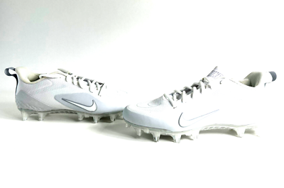 Nike Alpha Huarache 8 Pro Lacrosse Cleats White Silver Men`s Size
