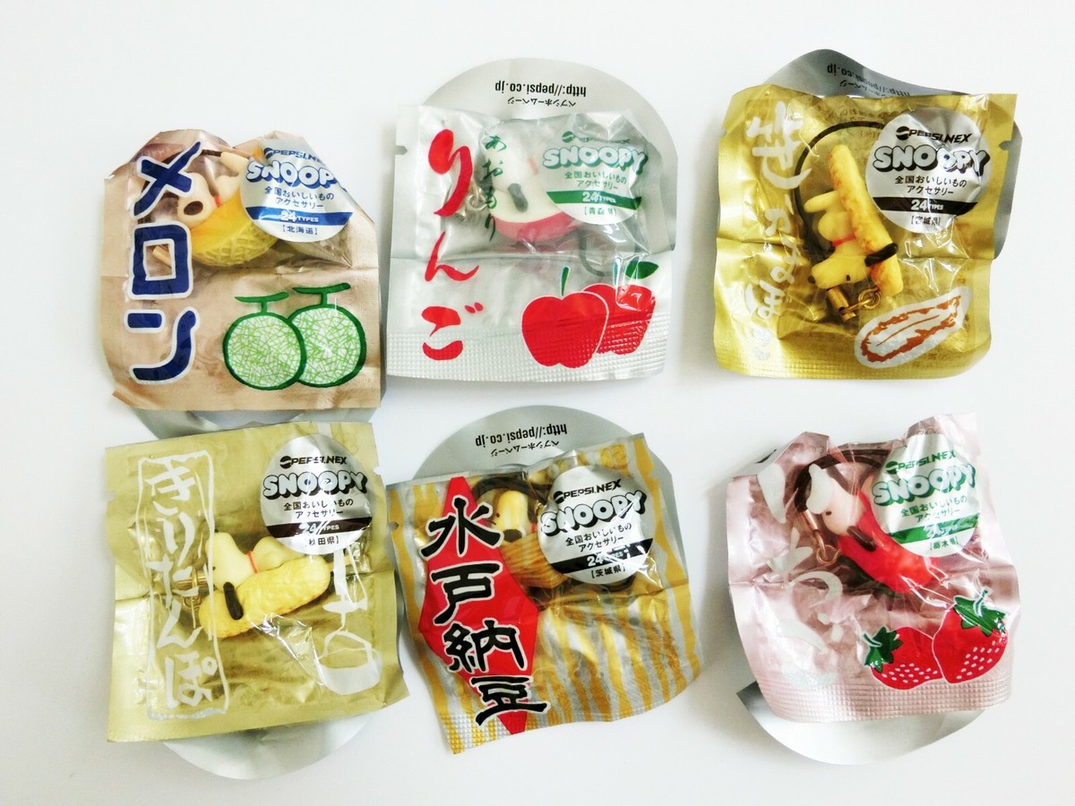 PEPSI NEX SNOOPY Tasty Food Accessories Figure Strap All 24