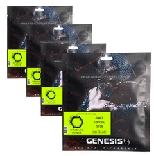 4 SETS GENESIS HEXONIC POWER SET 17L 1.23 Yellow Tennis Racquet String TOP