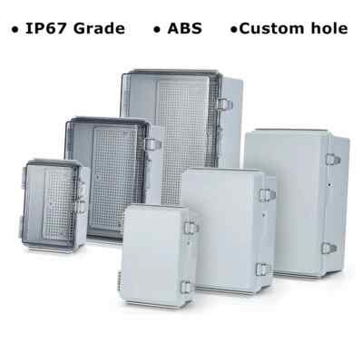 Waterproof Cover Enclosure Junction Box ABSPlastic Outdoor Electronic Hinge Case