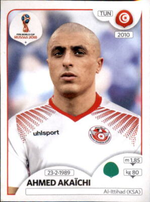 Panini WM 2018 World Cup Russia - Sticker 571 - Ahmed Akaïchi - Tunesien