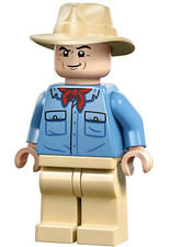 LEGO Dr. Alan Grant Minifigure Tan Hat Blue Shirt 76960 Jurassic Park Dinosaur