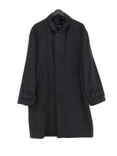 Guess Women's Coat L Grey Wool With Cashmere, Polyester Overcoat
