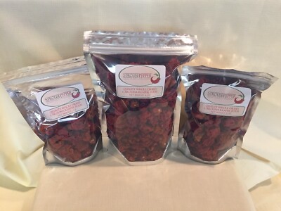 1, 2, OR 4 OZ QUALITY WHOLE DRIED CAROLINA REAPER, PROUDLY GROWN IN THE USA