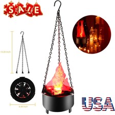 Hanging Artificial Fake LED Flame Fire Simulation Light Electronic Brazier Lamp