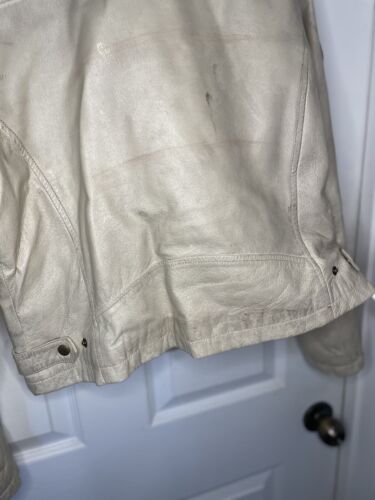 Wilsons Leather Red/Beige Racing Jacket - WOMENS - ULTRA RARE “Michigan Maid” - Picture 12 of 15