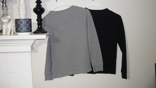 Epic Threads Black & Gray Waffle Thermal Long Sleeve Shirt Lot Boys Medium 10/12 - Picture 2 of 16