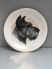 small scottish terrier plate dish scottie dog black wall hanging Schnauzer