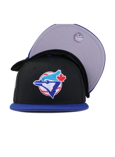 Size 8 - Toronto Blue Jays 1993 World Series New Era 59Fifty Fitted Black/Blue