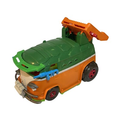 TMNT Party Wagon Van Half Shell Heroes 2015 VGUC - Missing Door -Teenage Turtles