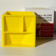 All-in-One Measuring Cube | 30+ Sizes | Kitchen | Baking | Great Gift | Yellow