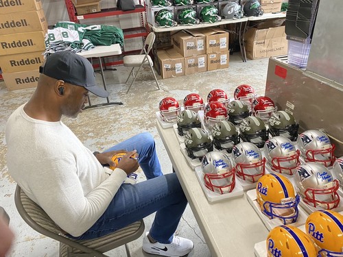 Curtis Martin New York Jets Speed Mini Helmet With Hall Of Fame Inscription PSA - Picture 7 of 11