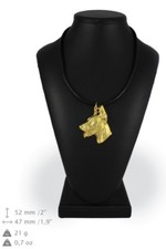 Doberman - Gold-plated Necklace with the Image of a Dog Art Dog DE