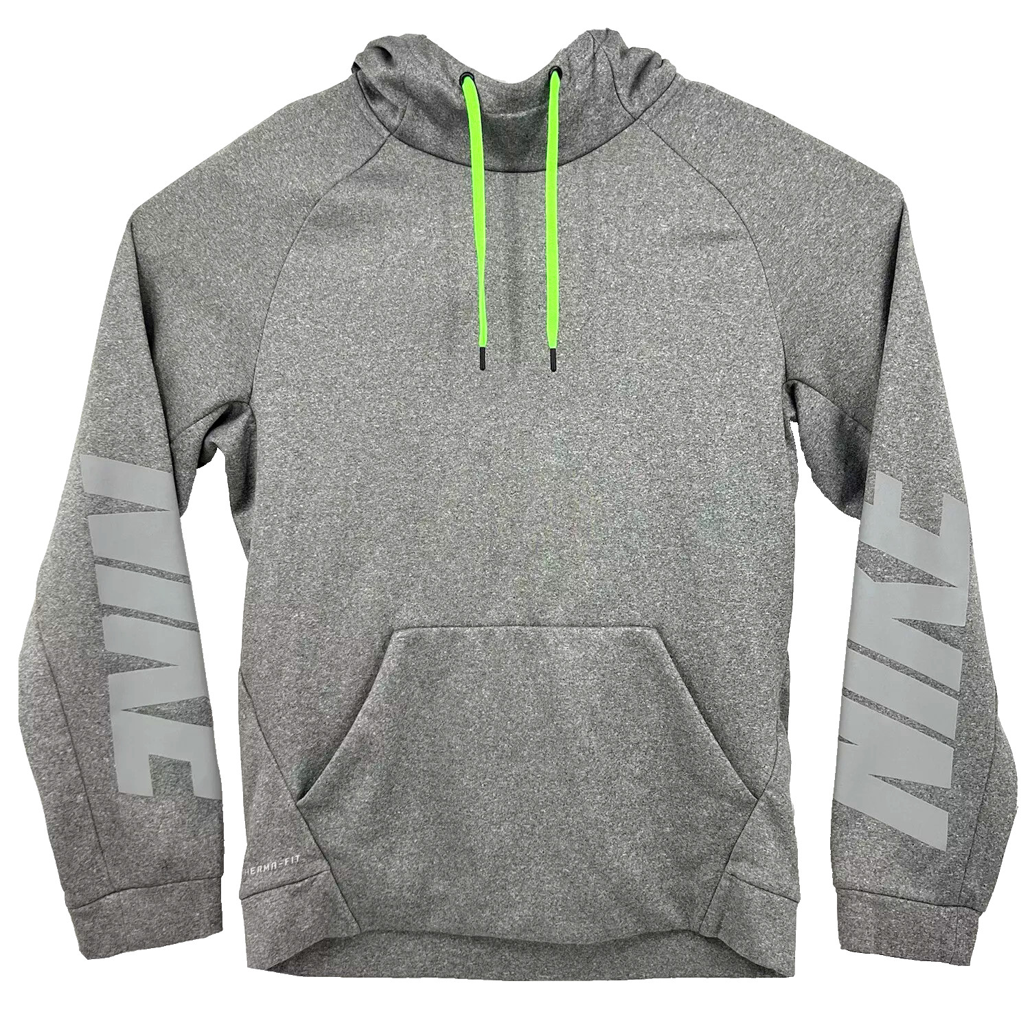 Мужская толстовка-пуловер Nike Therma-Fit с капюшоном темно-зеленого цвета, размер L, 811903-091