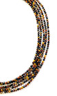 HSN Jay King Sterling Silver 5-Row Tiger Eye Gemstone 18" Bead Necklace — photo 3