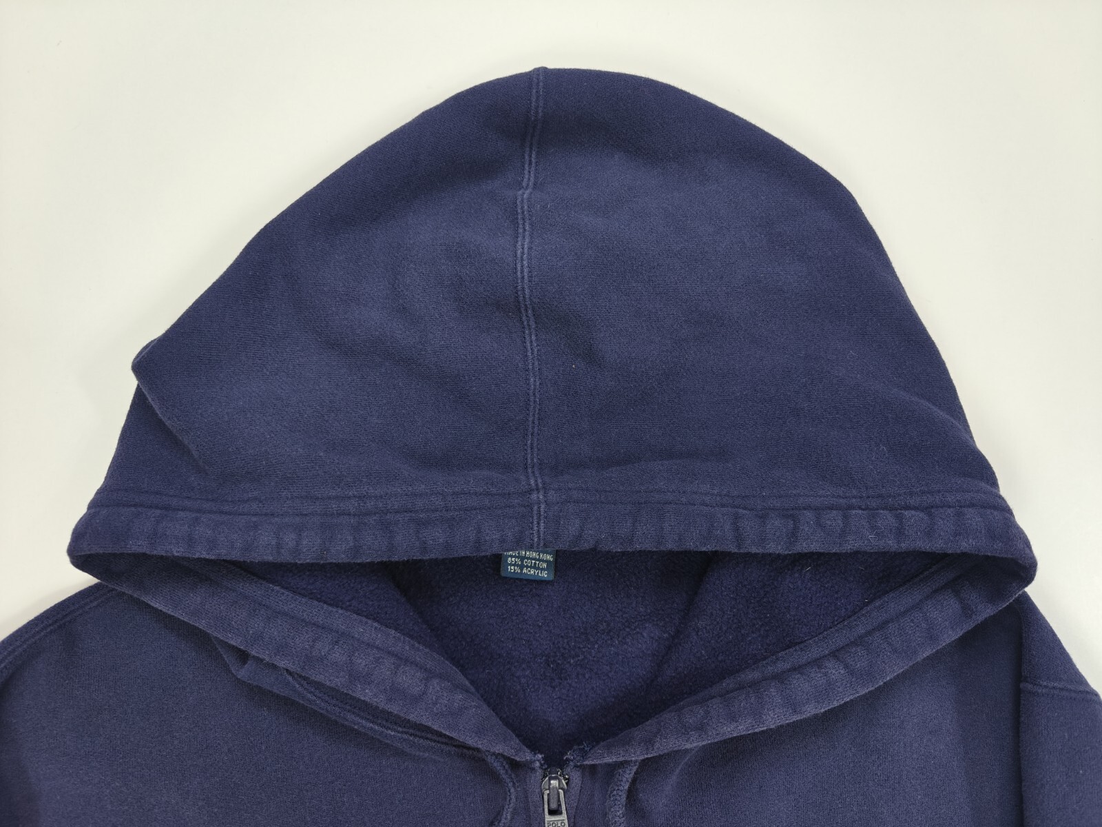Polo Ralph Lauren BLU NAVY con pony rosso full zip cappuccio giacca L uomo