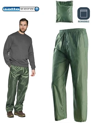 Pantalone Impermeabile da Lavoro SOTTOZERO PVC con Tasche Antipioggia Pioggia SC
