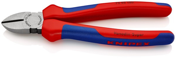 Knipex 70 02 180 Seitenschneider 180 Mm Schwarz Atramentiert Mehrkomponenten Neu-image