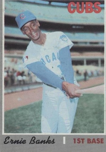1959 Topps Cubs Clubbers DALE LONG/ERNIE BANKS/WALT MORYN #147 PSA
