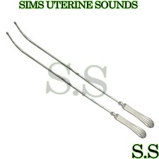 2 Pieces of Sim Uterine Sounds Gynecology Surgical Instruments