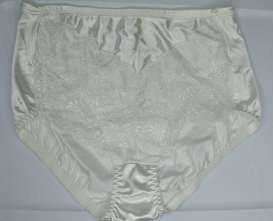 BEAUTIFUL VINTAGE BALI CONTROL TOP PANTIES UP 17 LYCRA LACY SATIN SIZE