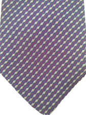Ralph Lauren Purple Tie 100% Silk Made in USA Geometric Striped