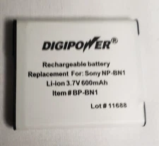 Digipower Rechargeable Battery Replacement For Sony NP-BN1