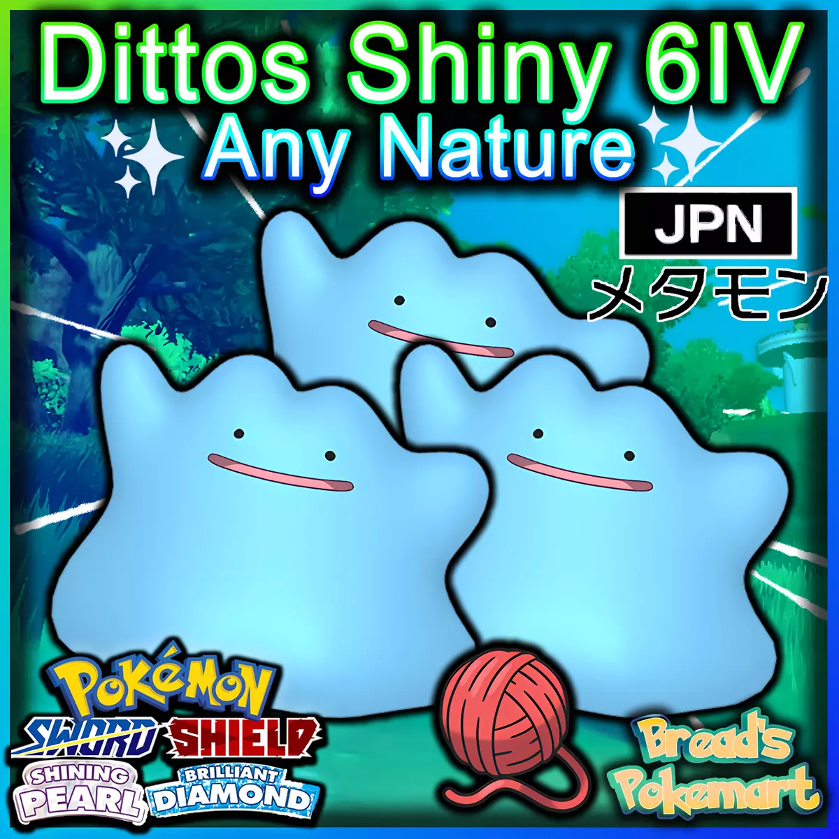 Shiny 6IV Ditto Bonus Pokemon Brilliant Diamond and 