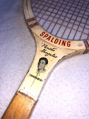1960's Wooden Pancho Gonzales signature Spalding racket (LEFT ONLY) – A Vintage Soul Design