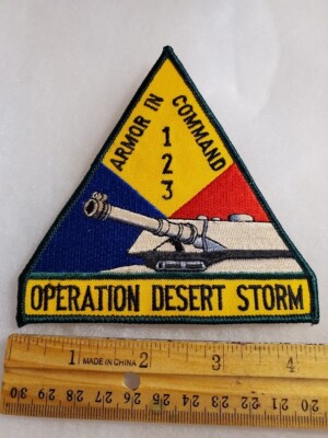 Operation Desert Storm Armor In Command 1 2 3 Theatre Made Patch OIF OEF