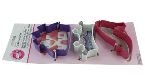 Wilton Princess Cookie Cutter Set 3 NEW Biscuits Girls Castle Party USA 2010 Ret - Picture 4 of 8