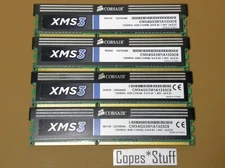 Corsair XMS3 CMX4GX3M1A1333C9 DDR3 PC3-10600u LOT (4) x 4GB = 16GB Desktop RAM