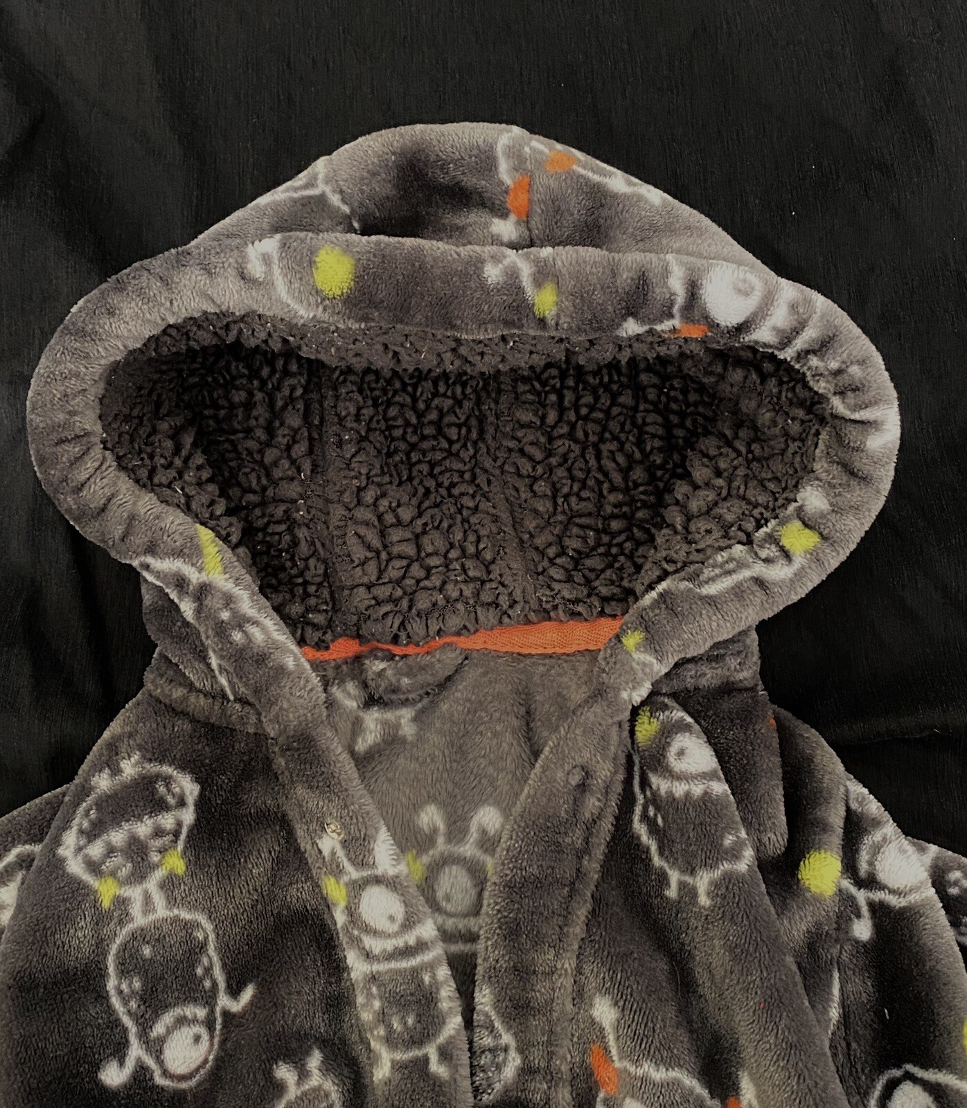 Baby Boys Hooded Fleece Over Head Dressing Gown 1218 months eBay