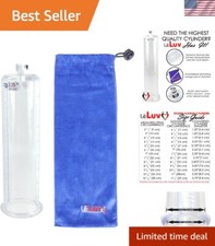 Lightweight 9" Penis Pump Cylinder - Clear Acrylic with Secure Locking Fitting