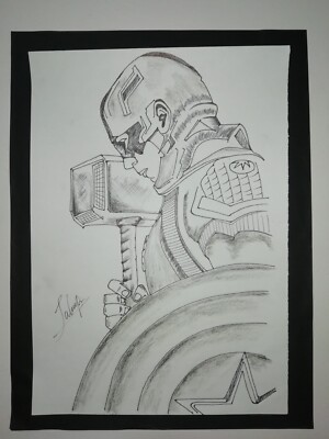 CAPTAIN AMERICA ORIGINAL ART BEST DRAWING PAGE COMMISSION