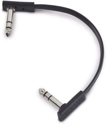 RockBoard Flat TRS Kabel 15 cm Patch Stereo Winkel Klinke Pedalboard Zubehör