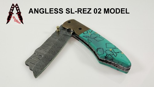 Pack Of 3 Luxury Angless Handmade Damascus Folding Knife Hunting Camping Lot 10 - Picture 10 of 22