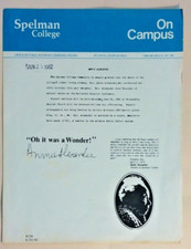 Spelman College 1982 News Release Death of Oldest Living Alumni Annie Alexander