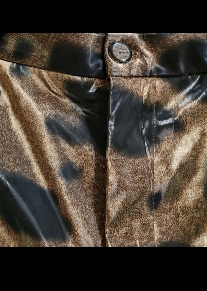 Leopard Print Double Lined Statement Pants Size M… - image 3