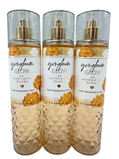 Bath & Body Works LOT of 3 Gingham Glow Fine Fragrance Mist Perfume Spray 8 oz