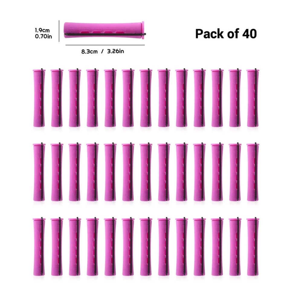 40pcs Perm Rods Set – Natural Waves & Curls Hair Rollers in 4 Sizes DIY Styling - Image 4 of 4