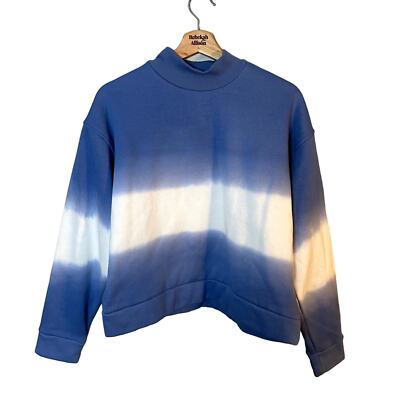 OAT New York Blue Jay White Stripe Turtleneck Sweatshirt Women's