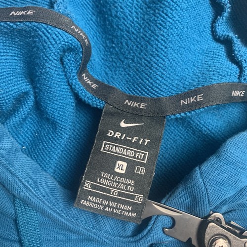 Nike dri fit hoodie blue mens jackets mens extra large XL pre owned workout - Picture 7 of 8