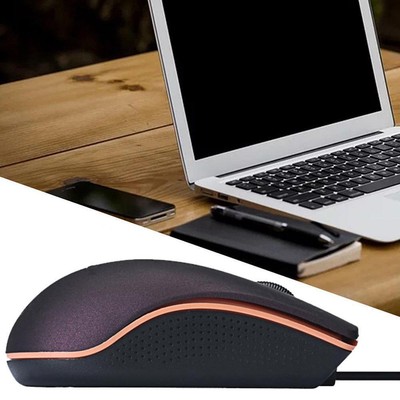 1x Mini Business Portable USB Wired Optical Mouse For PC US ComputerNEW