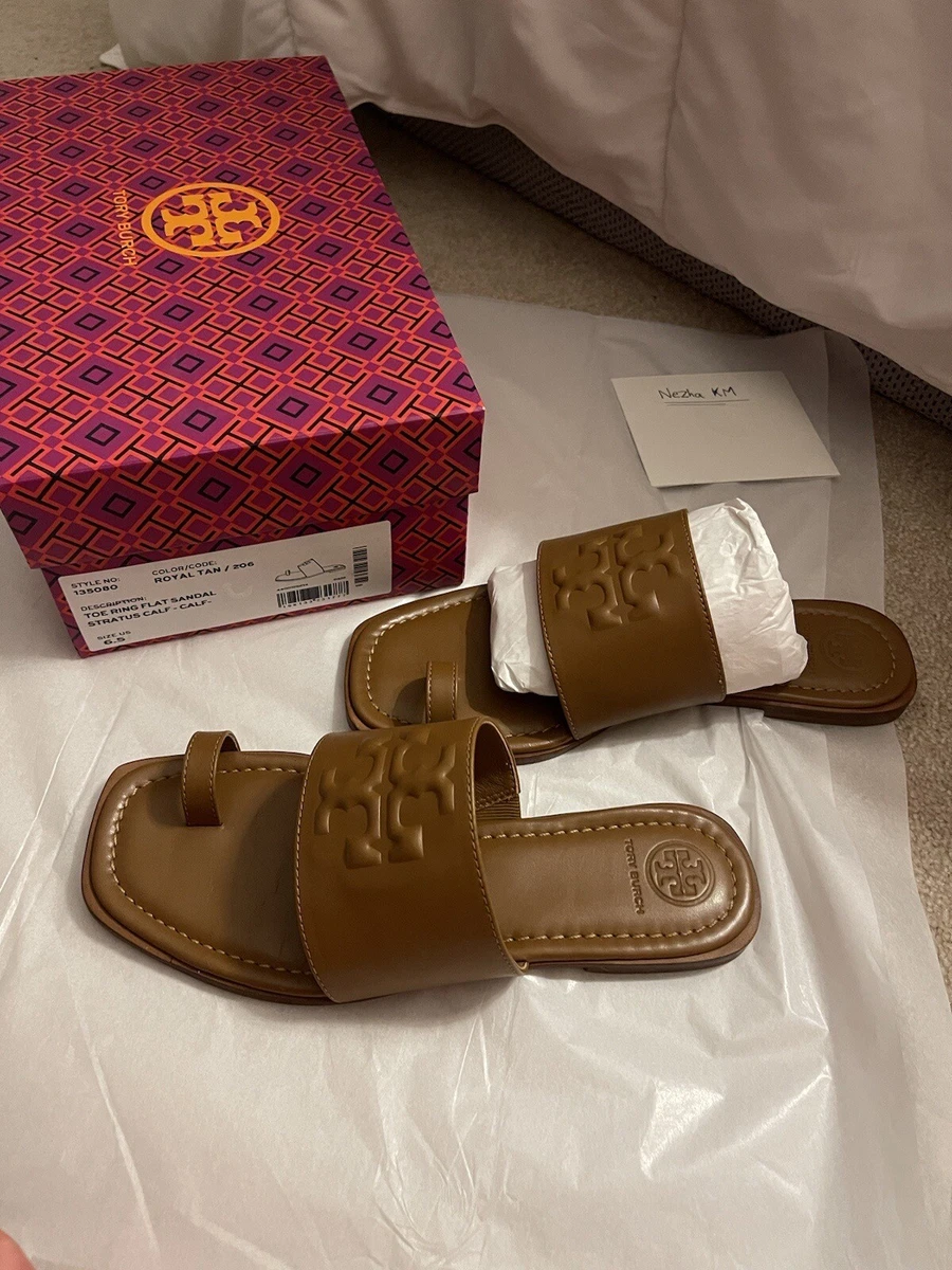 Tory burch sandals with toe cheap ring