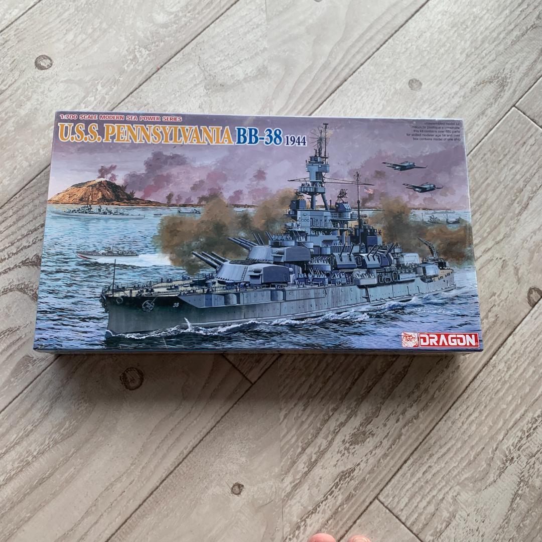 USS Pennsylvania BB-38 1944/DRAGON：未使用品 Dragon USS Pennsylvania BB 38 1944 Battleship Model Modern
