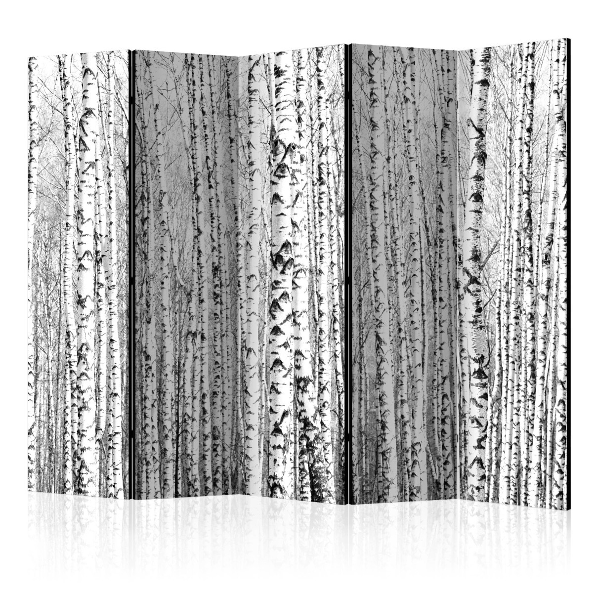 Paravent 5 volets Birch Forest pour séparer un salon ou créer un coin bureau