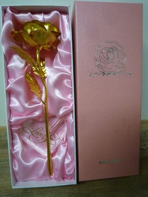 Goldene Rose 24K Blattgold Rose Vergoldete Rose Valentinstag Jahrestag Geschenk