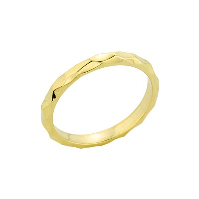Gold strukturierter Stachel Vorsteckring (erhältlich in Gelb-/Rosé-/Weißgold)